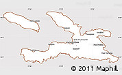 Classic Style Simple Map of Ouest, cropped outside