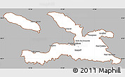 Gray Simple Map of Ouest, cropped outside