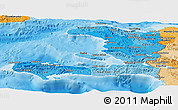 Political Shades Panoramic Map of Haiti