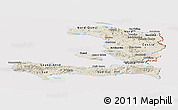 Shaded Relief Panoramic Map of Haiti, cropped outside