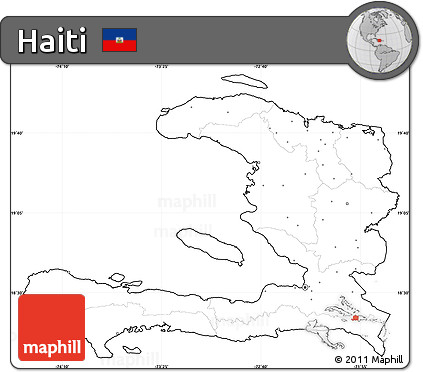 Blank Simple Map of Haiti, cropped outside, no labels