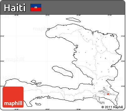 Blank Simple Map of Haiti, cropped outside, no labels