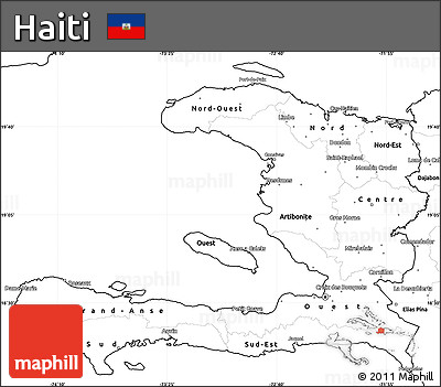 Blank Simple Map of Haiti