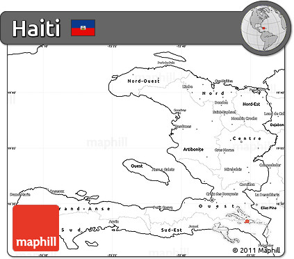 Blank Simple Map of Haiti