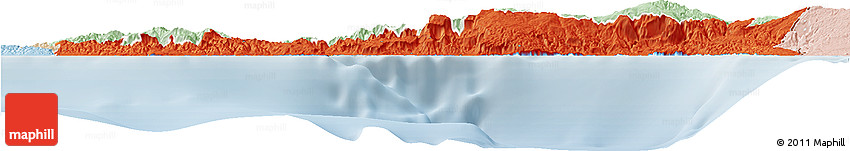 Political Horizon Map of Sud-Est, lighten