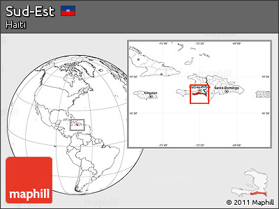 Blank Location Map of Sud-Est