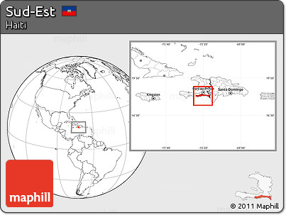 Blank Location Map of Sud-Est