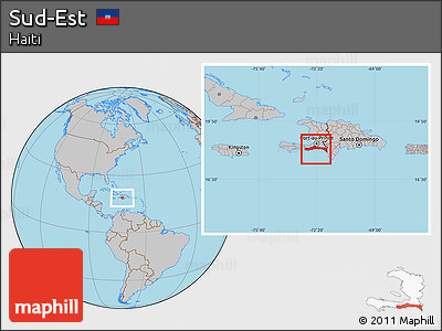 Gray Location Map of Sud-Est