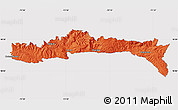 Political Map of Sud-Est, cropped outside