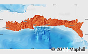 Political Map of Sud-Est, single color outside