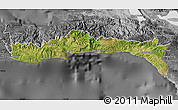 Satellite Map of Sud-Est, desaturated