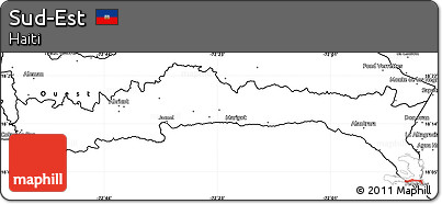 Blank Simple Map of Sud-Est