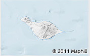Gray 3D Map of Heard Island and McDonald Islands, single color outside