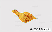 Political 3D Map of Heard Island and McDonald Islands, cropped outside