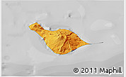 Political 3D Map of Heard Island and McDonald Islands, desaturated