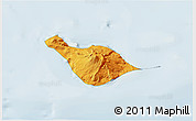 Political 3D Map of Heard Island and McDonald Islands, lighten