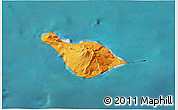 Political 3D Map of Heard Island and McDonald Islands, satellite outside