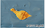 Political Shades 3D Map of Heard Island and McDonald Islands, darken