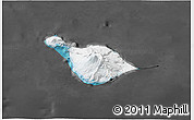 Satellite 3D Map of Heard Island and McDonald Islands, darken, desaturated