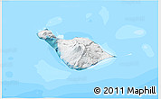 Satellite 3D Map of Heard Island and McDonald Islands, single color outside, bathymetry sea