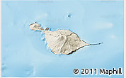 Shaded Relief 3D Map of Heard Island and McDonald Islands, darken, land only