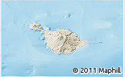 Shaded Relief 3D Map of Heard Island and McDonald Islands, lighten, land only