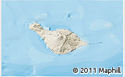 Shaded Relief 3D Map of Heard Island and McDonald Islands, political outside