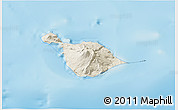 Shaded Relief 3D Map of Heard Island and McDonald Islands, political outside, shaded relief sea
