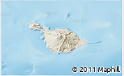 Shaded Relief 3D Map of Heard Island and McDonald Islands, semi-desaturated, land only