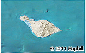 Shaded Relief 3D Map of Heard Island and McDonald Islands, single color outside, satellite sea