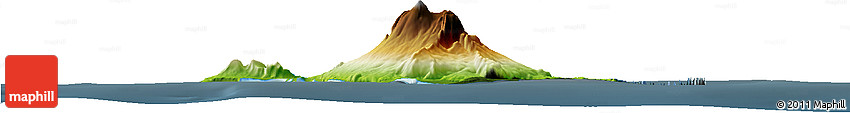 Physical Horizon Map of Heard Island and McDonald Islands, darken