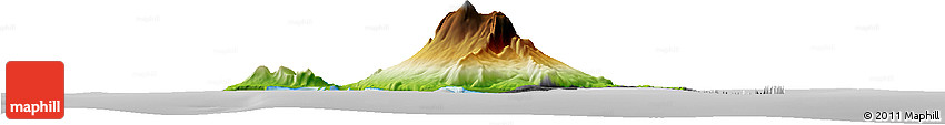 Physical Horizon Map of Heard Island and McDonald Islands, desaturated