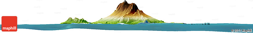 Physical Horizon Map of Heard Island and McDonald Islands, satellite outside