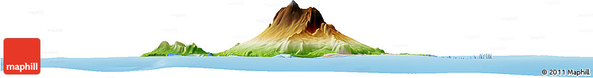 Physical Horizon Map of Heard Island and McDonald Islands, shaded relief outside
