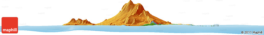 Political Horizon Map of Heard Island and McDonald Islands, physical outside