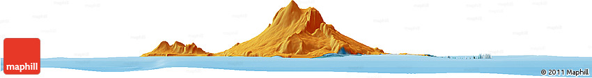 Political Horizon Map of Heard Island and McDonald Islands, satellite outside, bathymetry sea