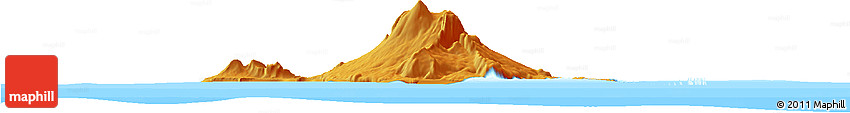 Political Horizon Map of Heard Island and McDonald Islands, single color outside, bathymetry sea