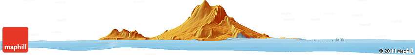 Political Horizon Map of Heard Island and McDonald Islands, single color outside