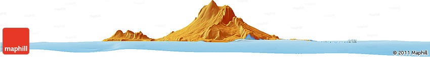 Political Horizon Map of Heard Island and McDonald Islands, single color outside, shaded relief sea