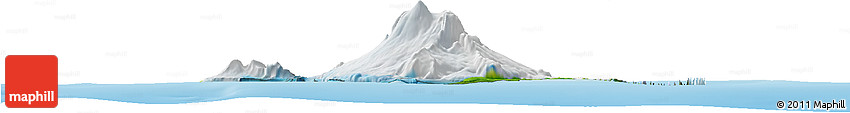 Satellite Horizon Map of Heard Island and McDonald Islands, physical outside