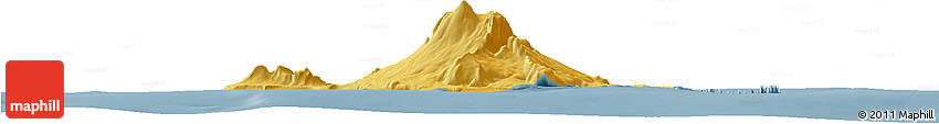 Savanna Style Horizon Map of Heard Island and McDonald Islands, single color outside