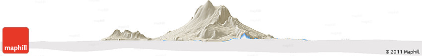Shaded Relief Horizon Map of Heard Island and McDonald Islands, cropped outside