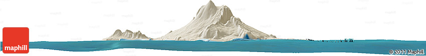 Shaded Relief Horizon Map of Heard Island and McDonald Islands, satellite outside