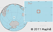 Blank Location Map of Heard Island and McDonald Islands, gray outside