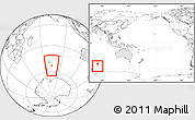 Blank Location Map of Heard Island and McDonald Islands, highlighted continent, within the entire continent