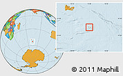 Blank Location Map of Heard Island and McDonald Islands, political outside