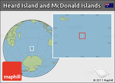 Blank Location Map of Heard Island and McDonald Islands, savanna style outside