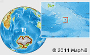 Flag Location Map of Heard Island and McDonald Islands, physical outside