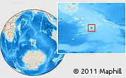 Flag Location Map of Heard Island and McDonald Islands, shaded relief outside