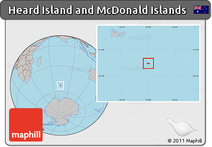 Gray Location Map of Heard Island and McDonald Islands